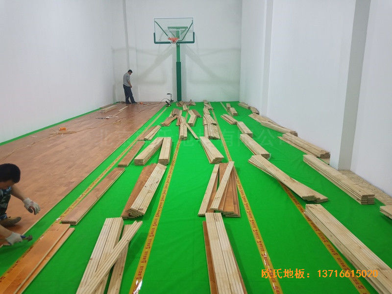 西城區黃寺大街24號院籃球館體育木地板鋪裝案例3